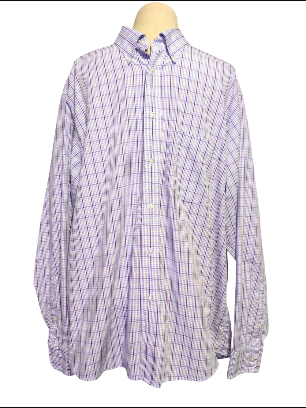 Eagle Shirtmakers Men's Plaid Colorful Button-Down Dress Shirt Casual Career 2XL